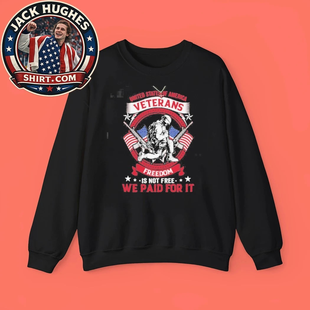 Original Freedom Is Not Free We Paid For It Kneeling Soldier Veteran Shirt