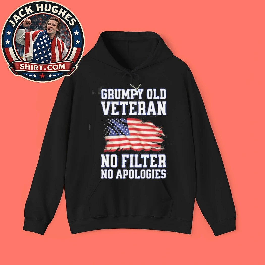 Original Grumpy Old Veteran No Filter No Apologies American Flag Shirt