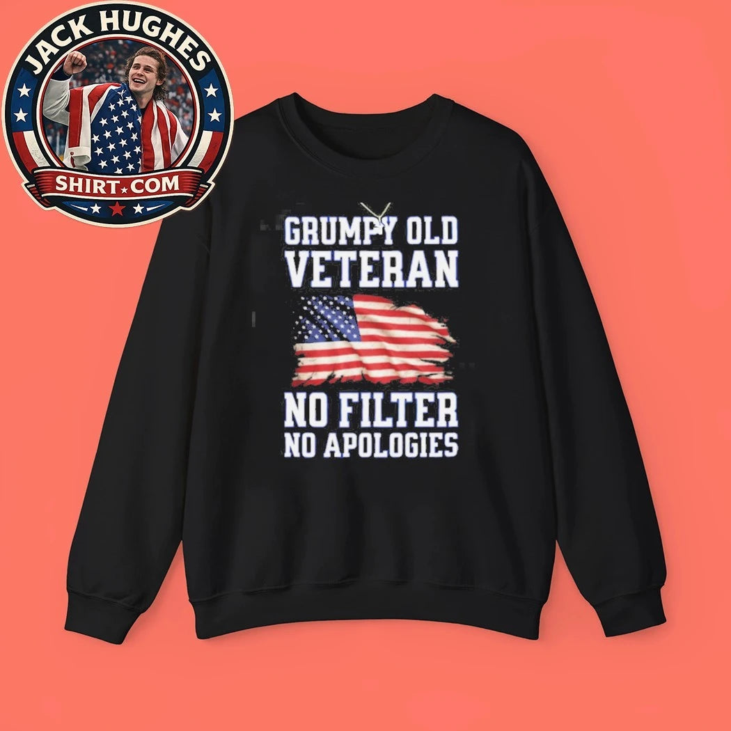 Original Grumpy Old Veteran No Filter No Apologies American Flag Shirt