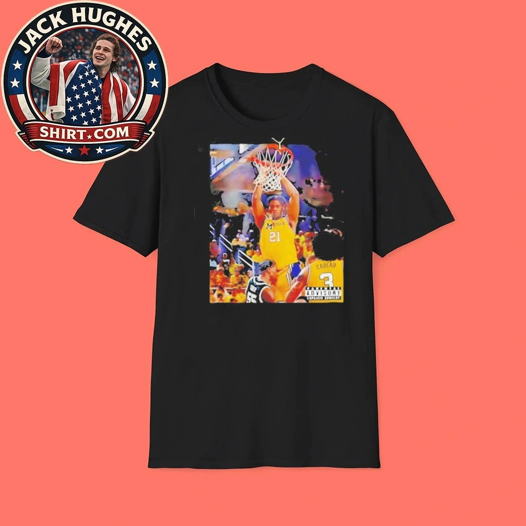 Original Michigan Basketball Khani Rooths Slam Dunk Poster Shirt