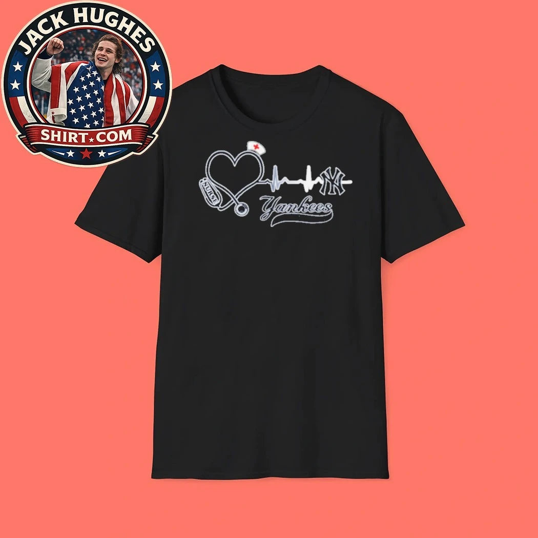 Original New York Yankees Nurse Heartbeat Stethoscope Shirt
