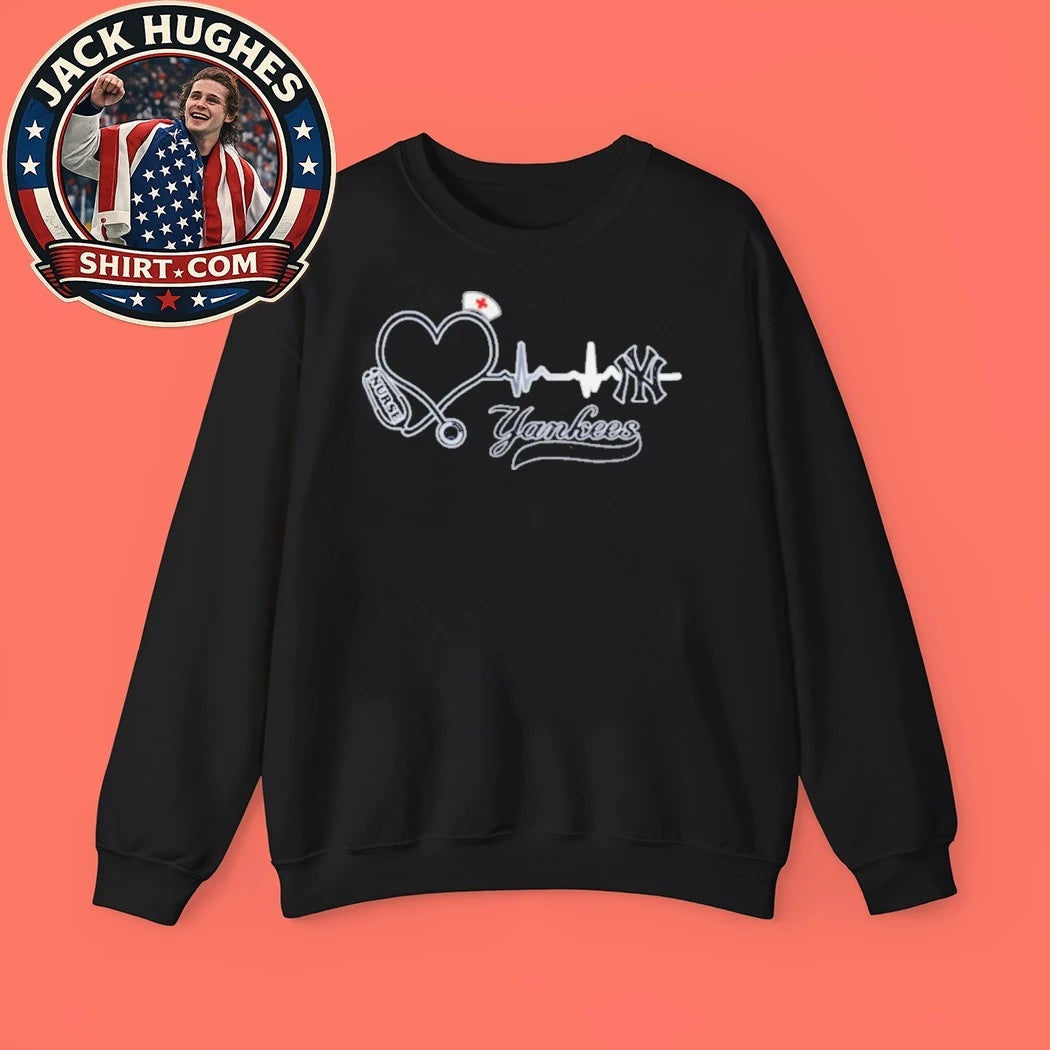 Original New York Yankees Nurse Heartbeat Stethoscope Shirt