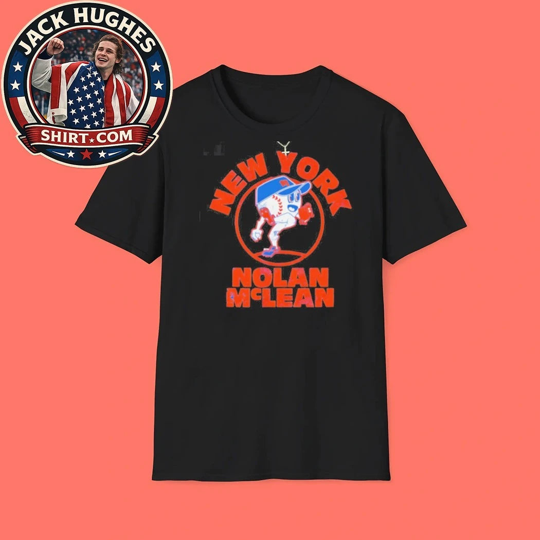 Original Nolan Mclean New York Baseball Mascot Vintage Cartoon Shirt