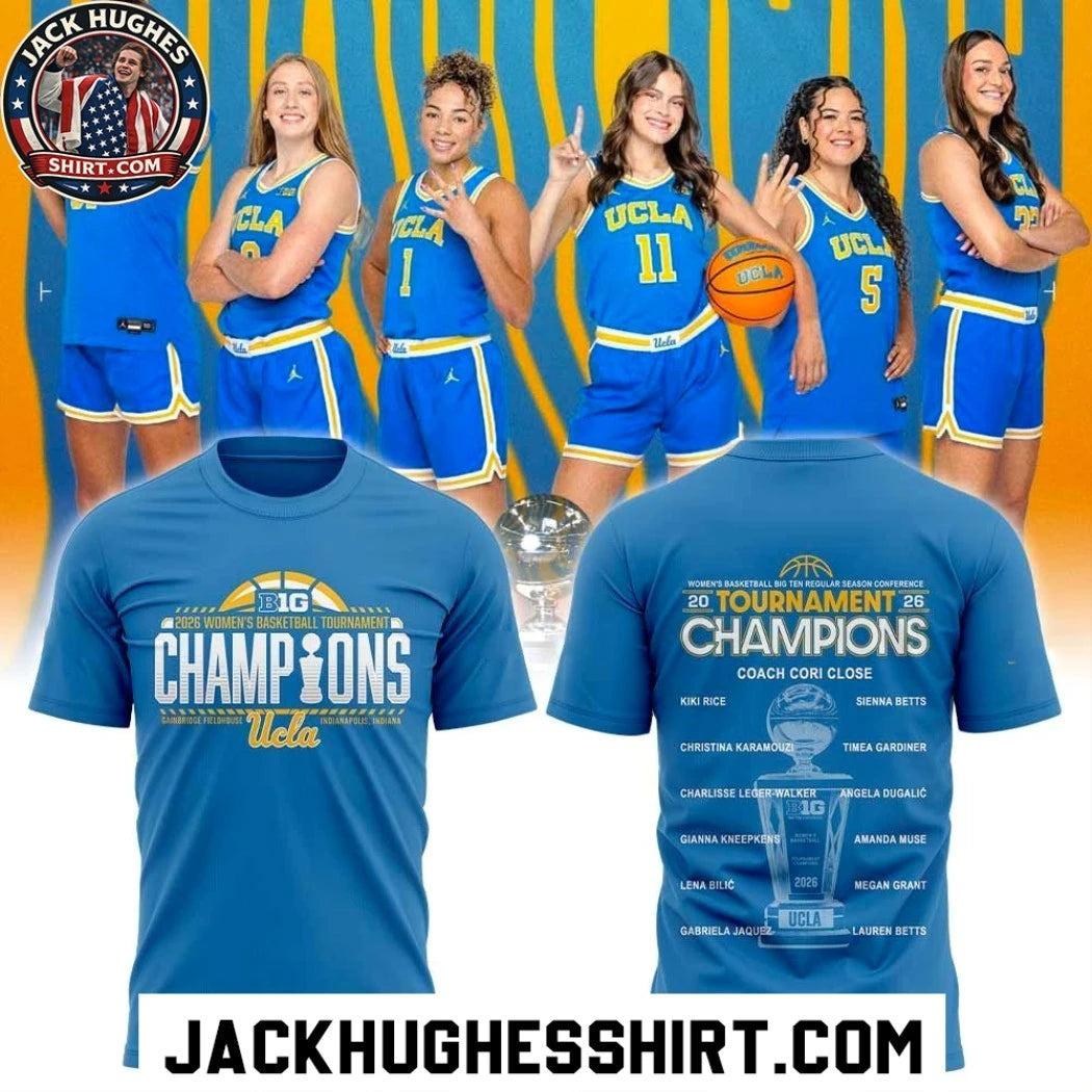 Original Ucla Women’s Basketball 2026 Big Ten Regular Season Conference Championship Blue Logo Two Sided Shirt