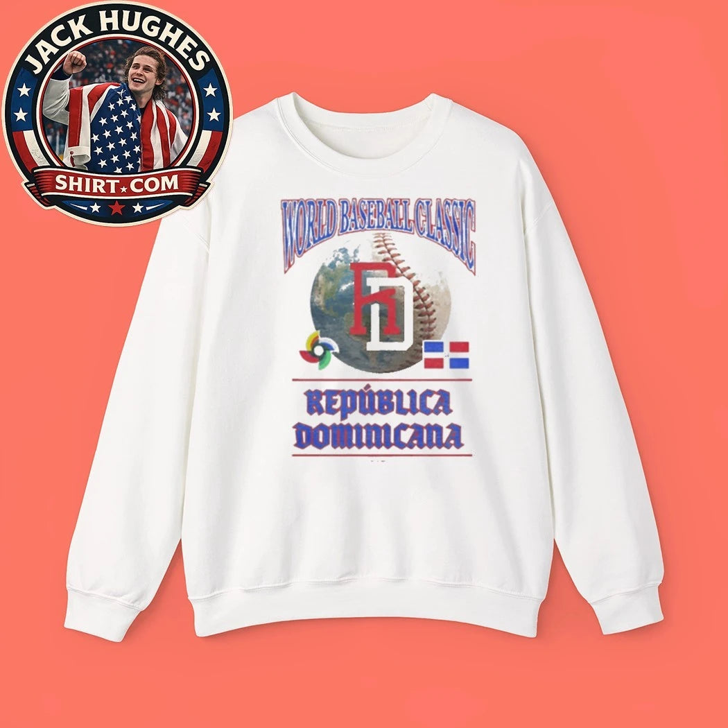 Original World Baseball Classic Republica Dominicana Dr Flag Baseball Shirt