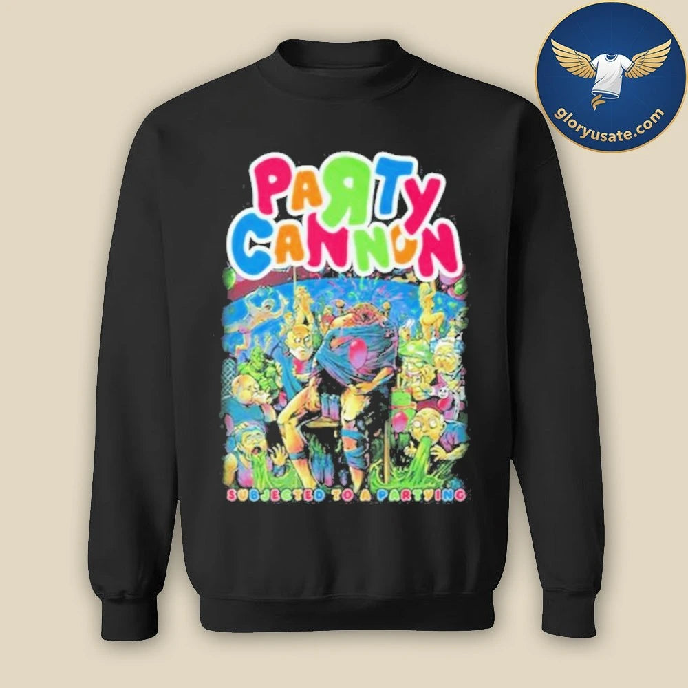 Party Cannon Subjected To A Partying T-Shirt