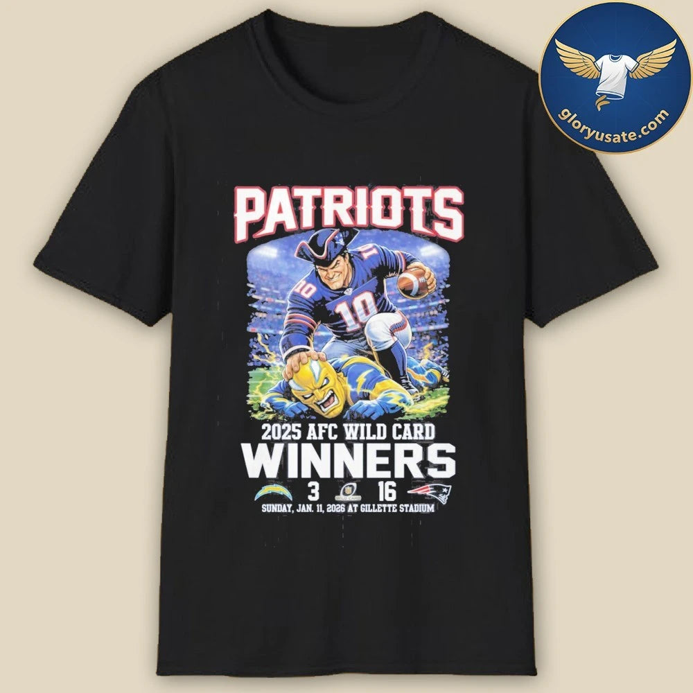 Patriots 2025 AFC Wild Card Winners Mascot Shirt