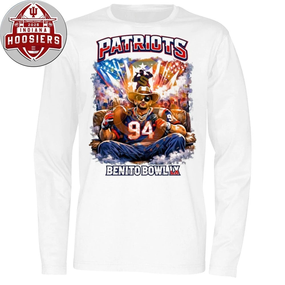 Patriots Football Cowboy Benito Bowl LIX Style, American Football Fan Art, High Resolution Transparent Shirt
