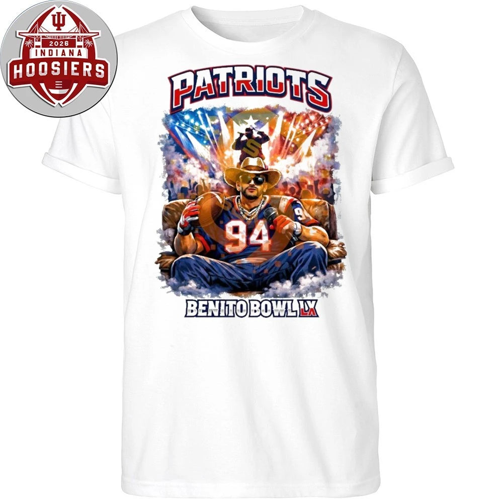 Patriots Football Cowboy Benito Bowl LIX Style, American Football Fan Art, High Resolution Transparent Shirt