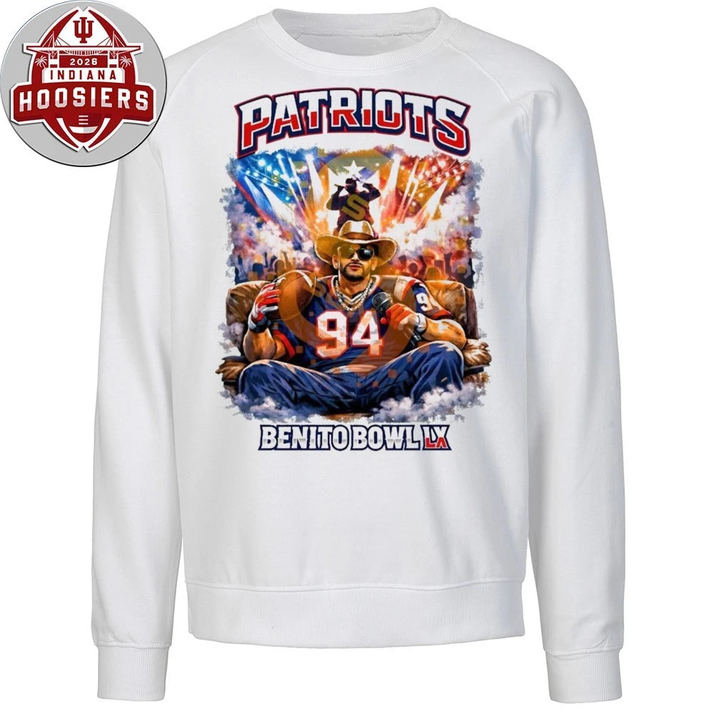 Patriots Football Cowboy Benito Bowl LIX Style, American Football Fan Art, High Resolution Transparent Shirt