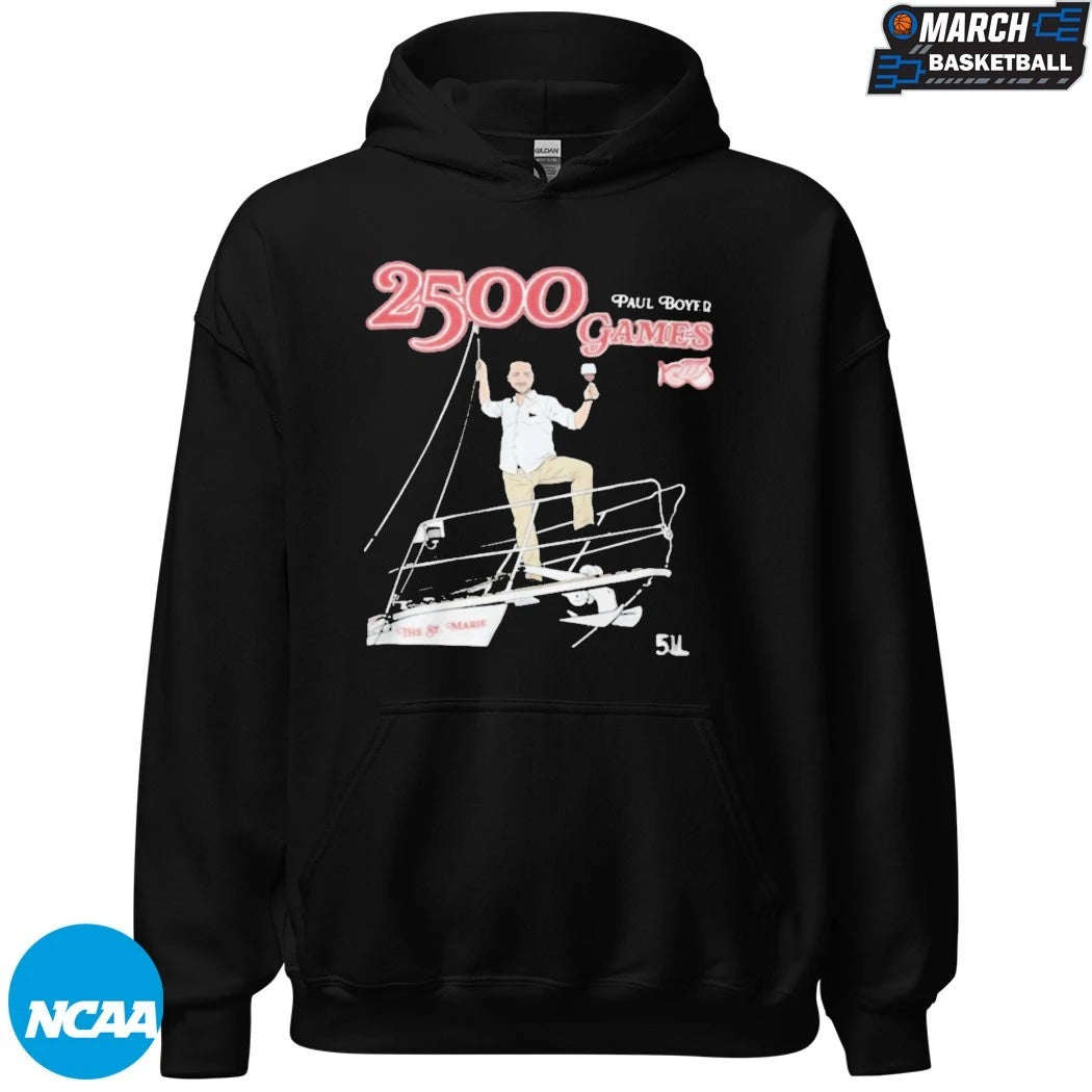 Paul Boyer 2500 Games Detroit Red Wings T-shirts