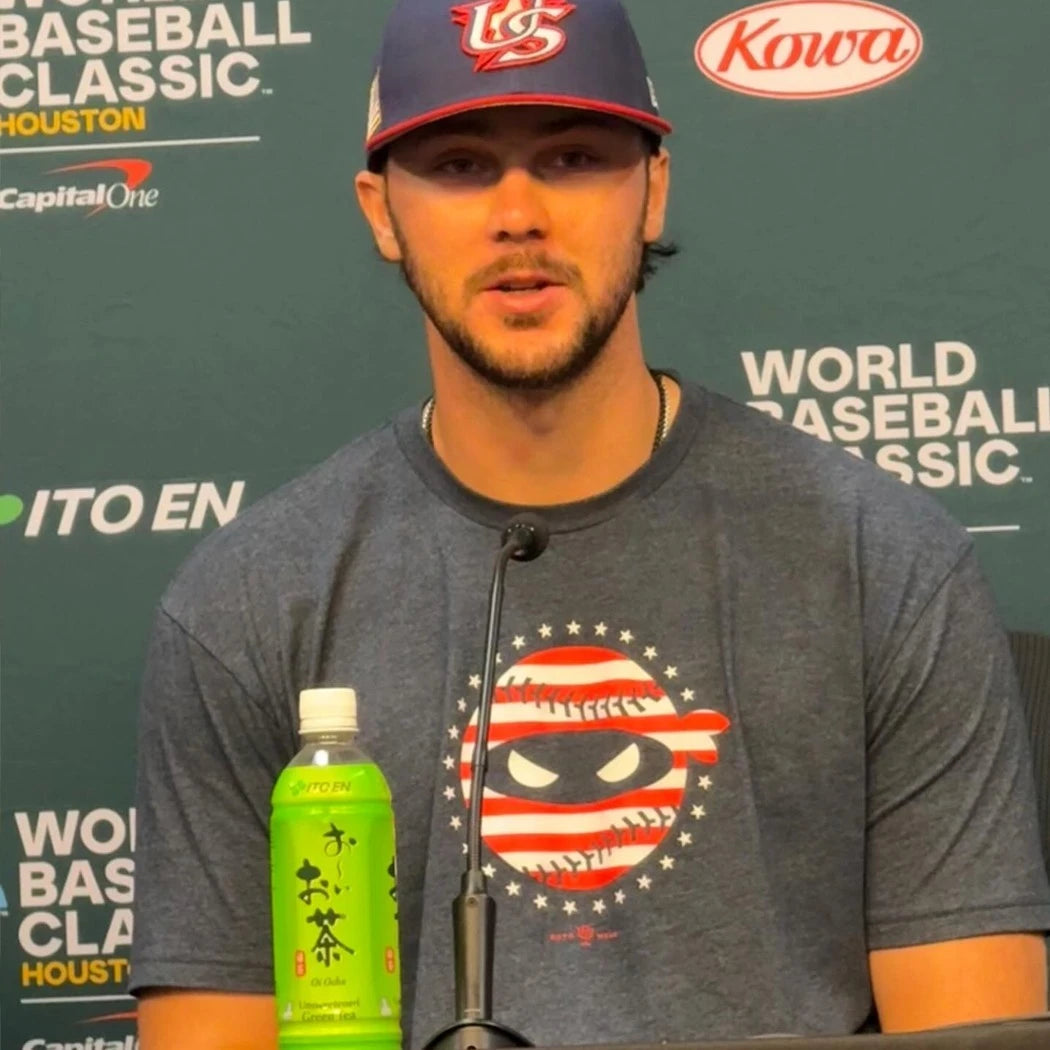 Paul Skenes in his PitchingNinja WBC Team USA Shirt