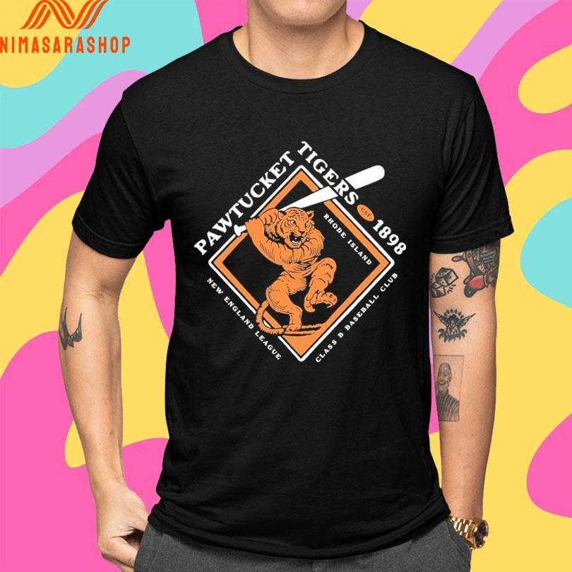 Pawtucket Tigers Est 1898 Rhode Island New England League Class B Baseball Club Shirts