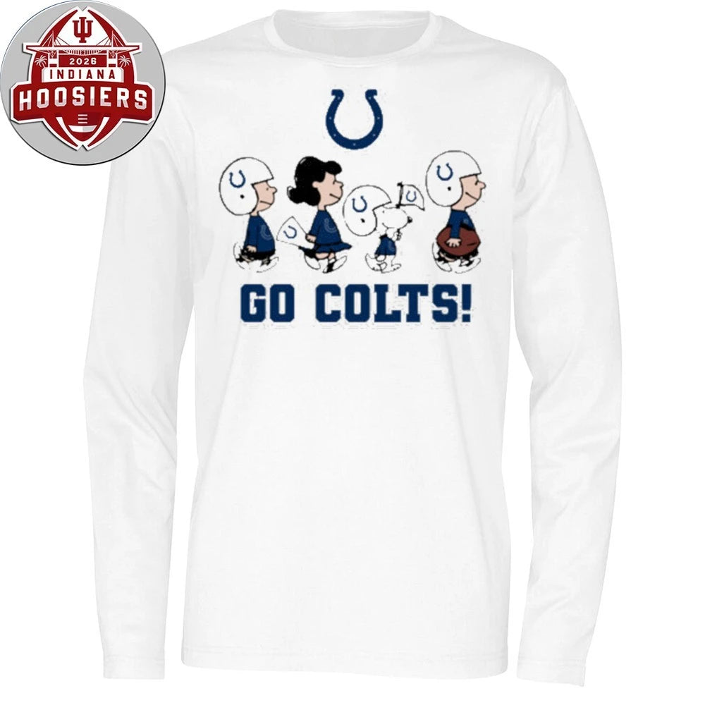 Peanuts Indianapolis Colts Football Cartoon – GO COLTS Logo Tee Shirt