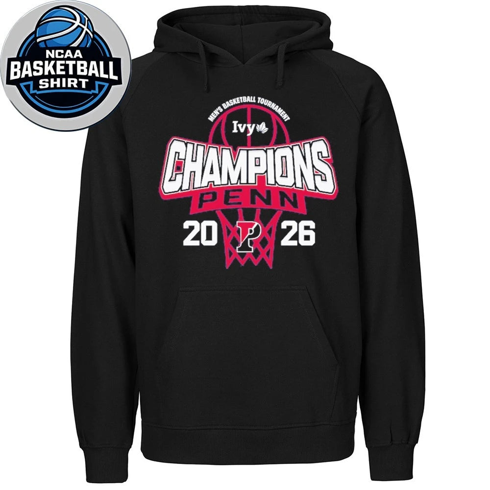 Pennsylvania Quakers Blue 84 Unisex 2026 Ivy League Men’s Basketball Tournament Champions T-Shirt