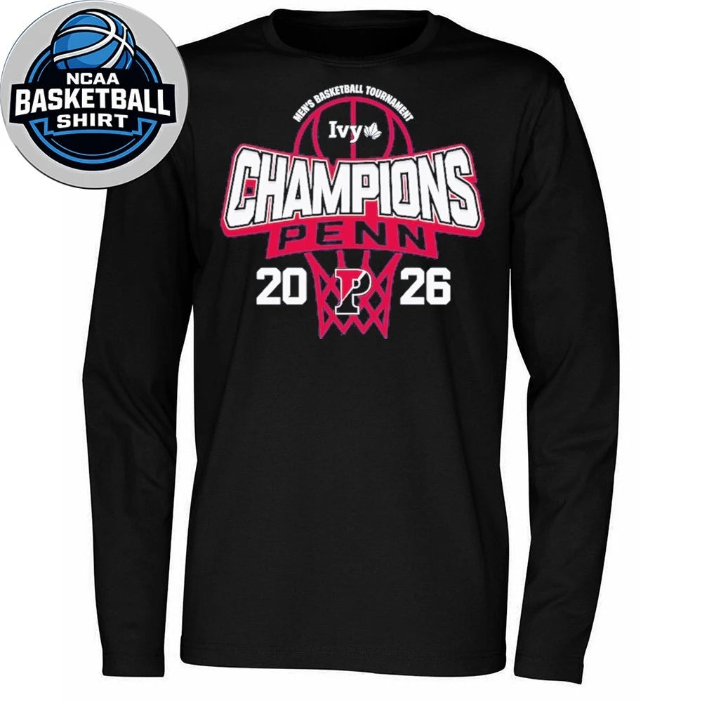 Pennsylvania Quakers Blue 84 Unisex 2026 Ivy League Men’s Basketball Tournament Champions T-Shirt