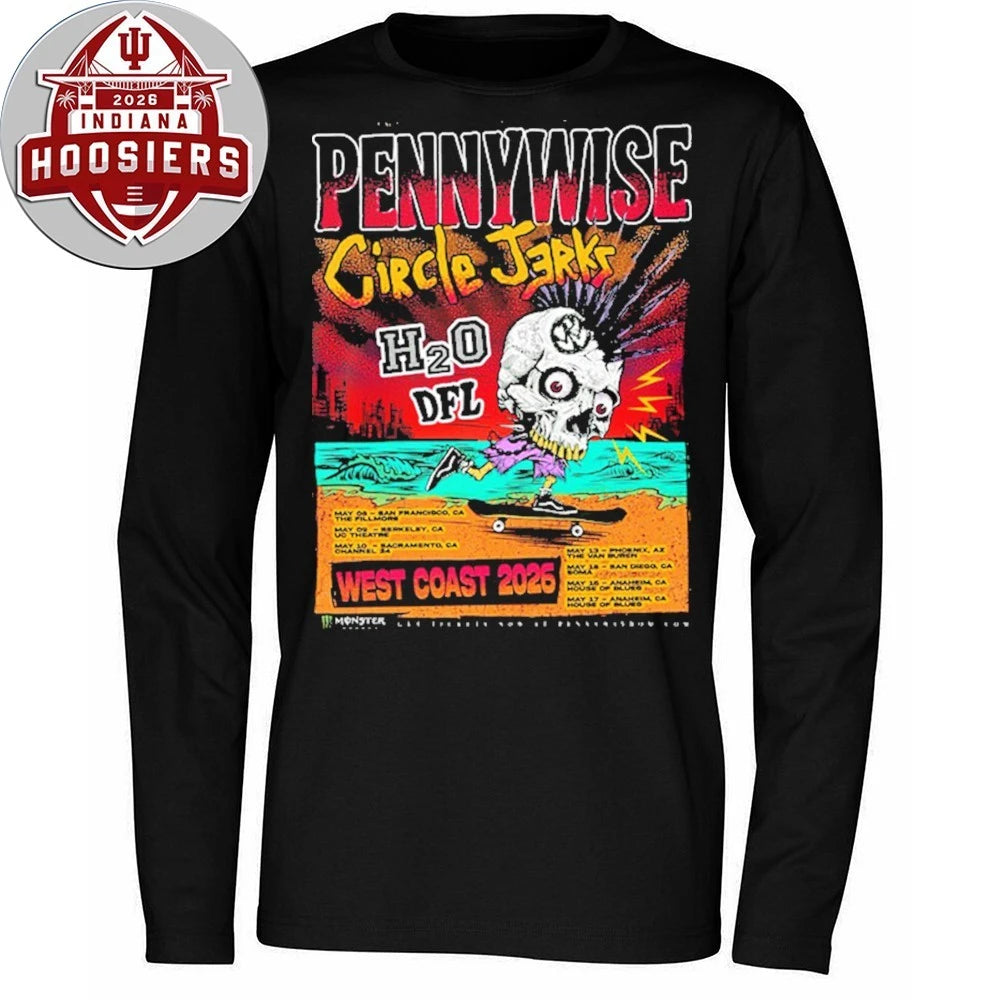 Pennywise And Circle Jerks With H20 And Dfl West Coast 2026 Poster T-Shirt