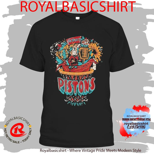 Pistons Detroit Basketball Bouquet Shirt