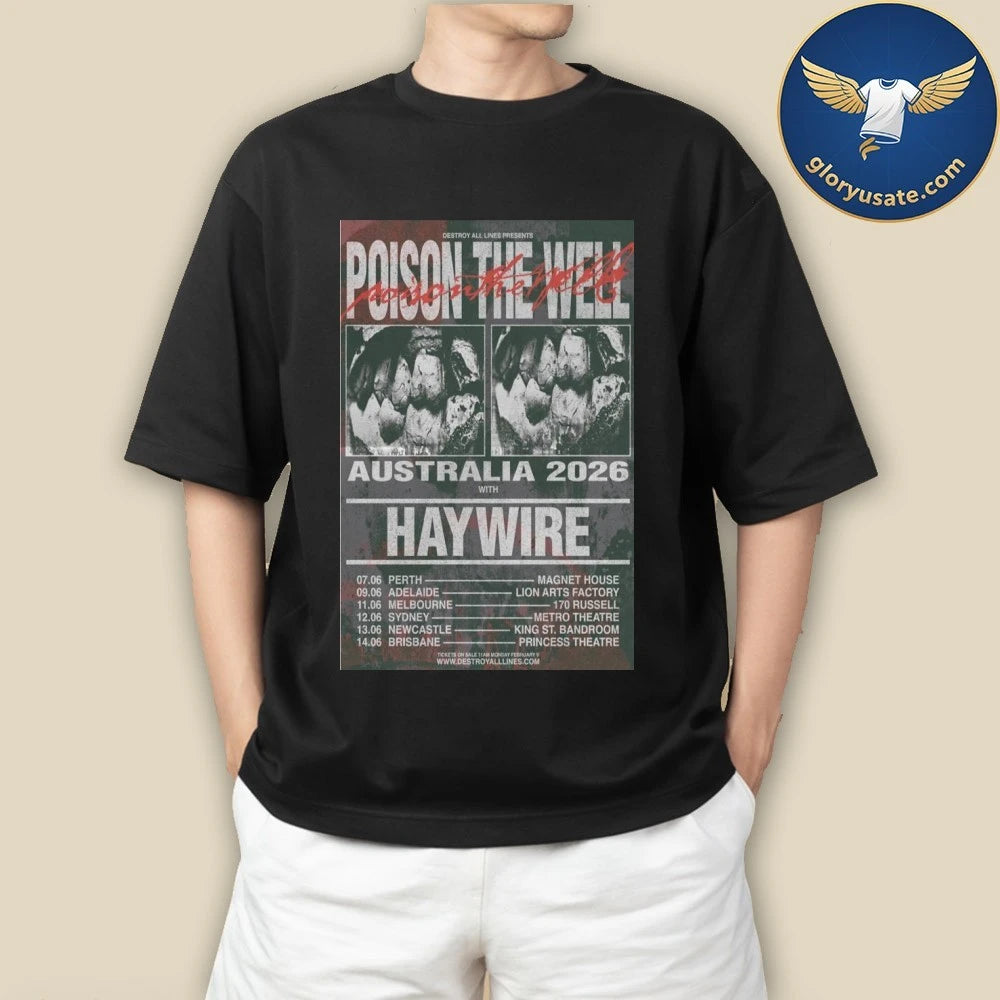 Poison The Well Australia 2026 Poster Shirt
