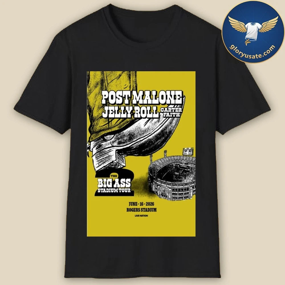 Post Malone Rogers Stadium June 16 2026 Tour Poster Shirt