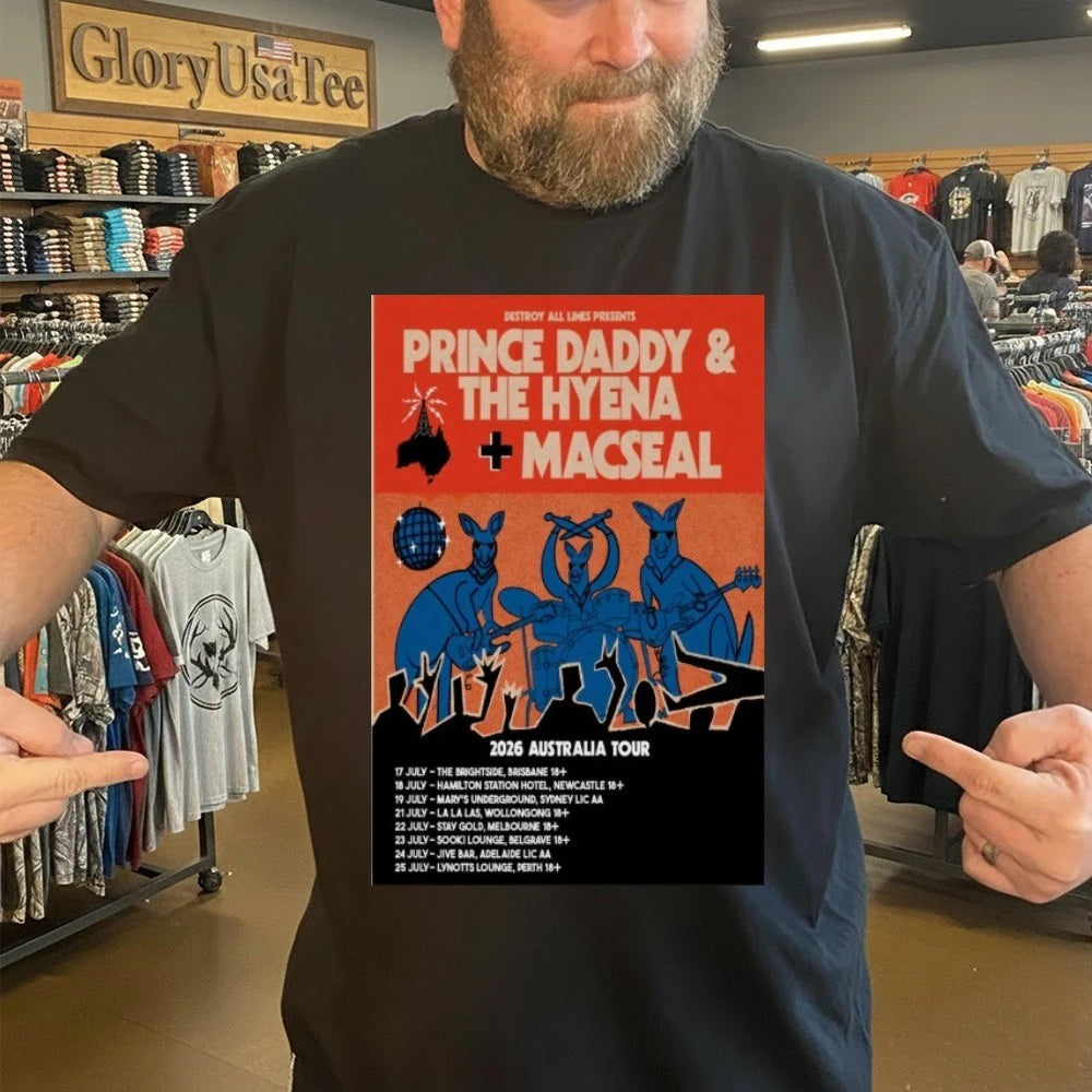 Prince Daddy &amp; The Hyena, Macseal 2026 Australia Tour Poster Shirt