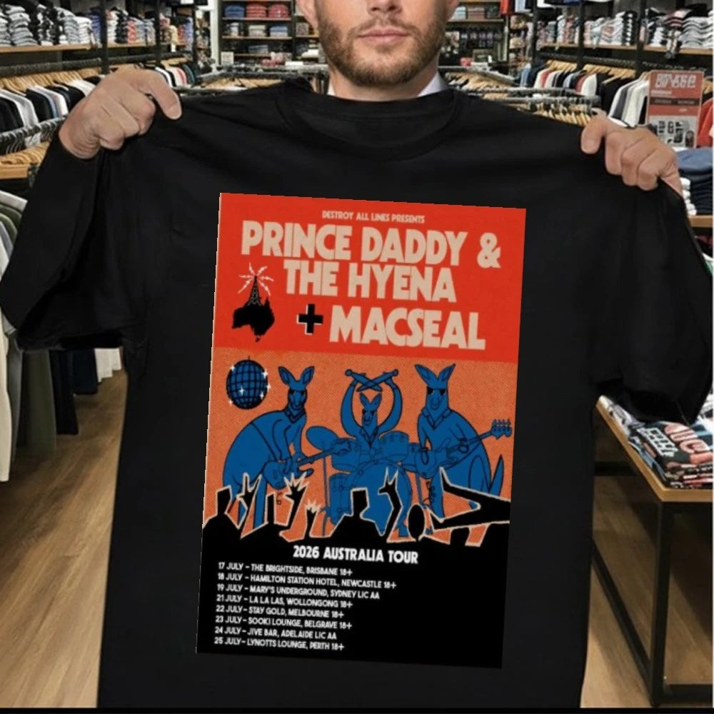Prince Daddy &amp; The Hyena, Macseal 2026 Australia Tour Poster Shirt