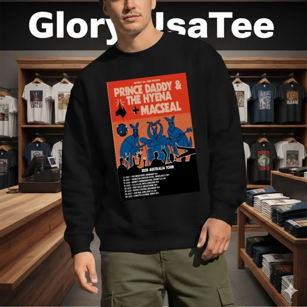 Prince Daddy &amp; The Hyena, Macseal 2026 Australia Tour Poster Shirt