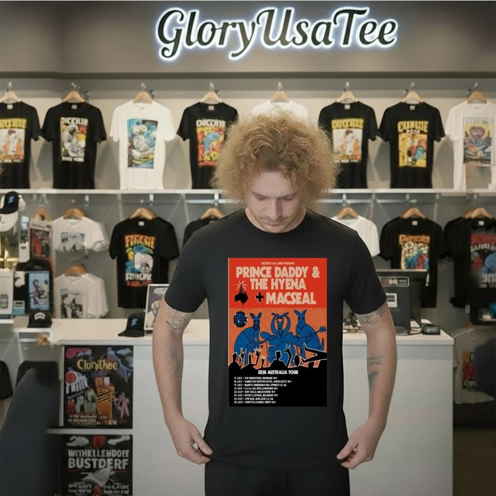 Prince Daddy &amp; The Hyena, Macseal 2026 Australia Tour Poster Shirt
