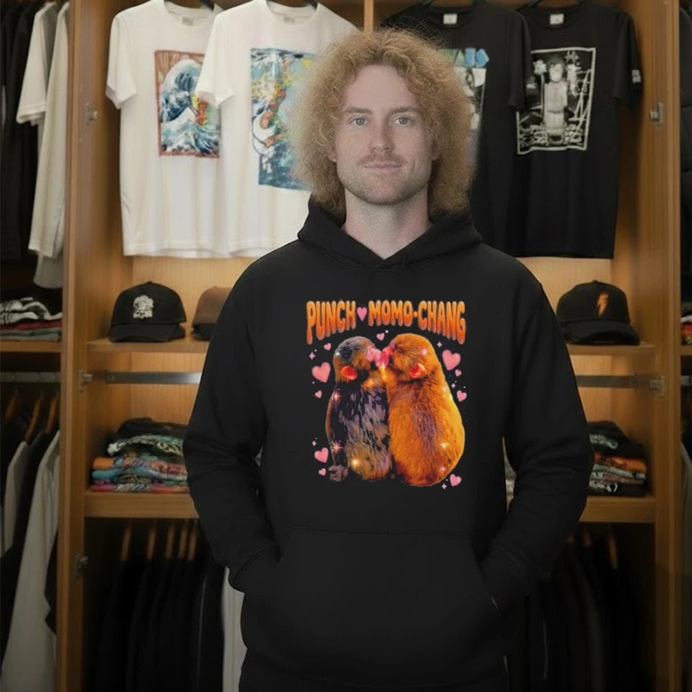 Punch The Monkey Girlfriend Momo Chan Bootleg Shirt