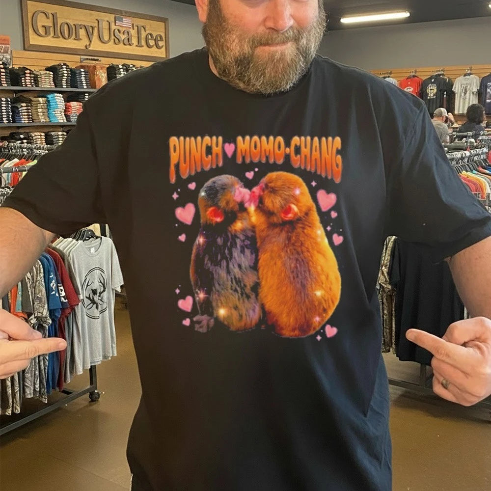 Punch The Monkey Girlfriend Momo Chan Bootleg Shirt