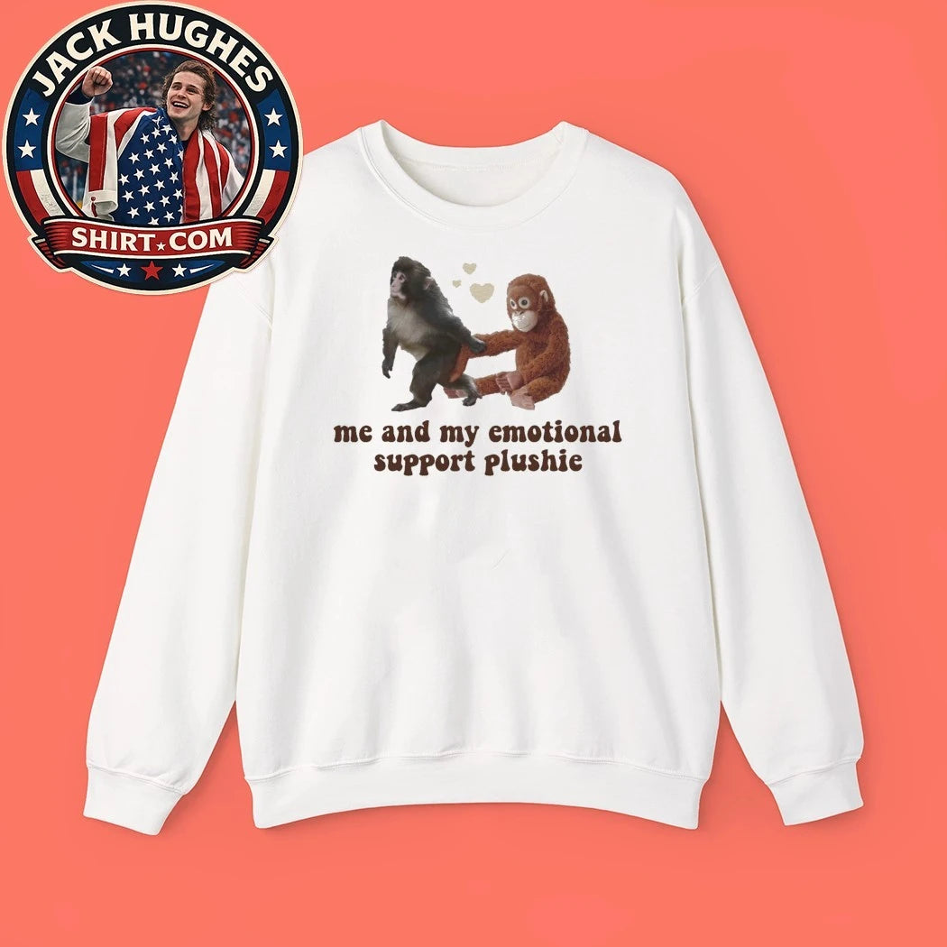 Punch The Monkey Plushie Me And My Emotional Support Plushie T-shirt