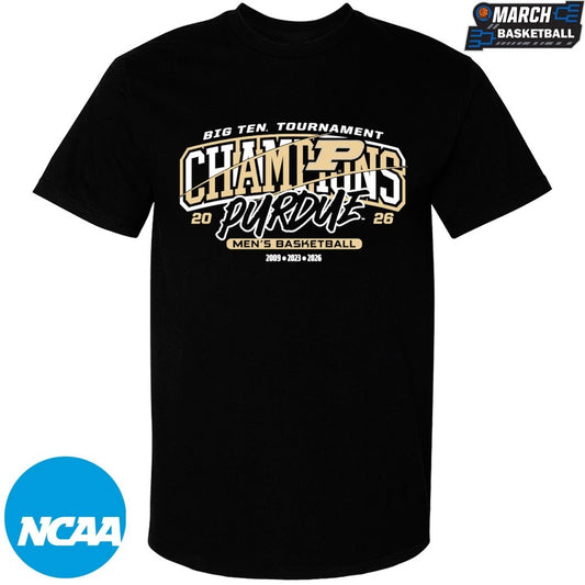 Purdue Boilermakers 2026 Big Ten Men’s Basketball Tournament Champions 2009 2023 2026 Banner T-shirts