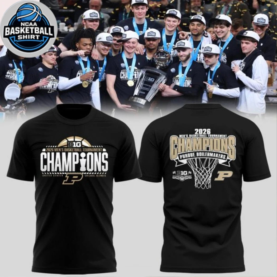 Purdue Boilermakers 2026 Big Ten Men’s Basketball Tournament Champions Hoodie T-Shirt