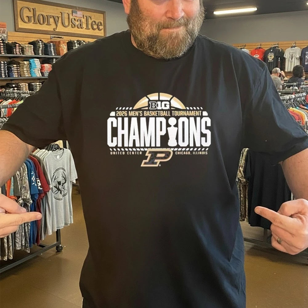 Purdue Boilermakers 2026 Big Ten Men’s Basketball Tournament Champions Locker Room T-Shirt