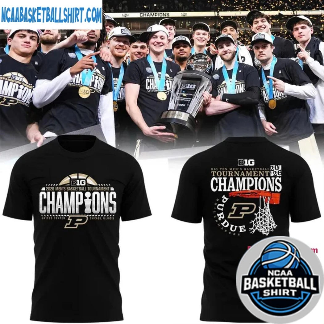Purdue Boilermakers 2026 Big Ten Men’s Basketball Tournament Champions Logo Shirt
