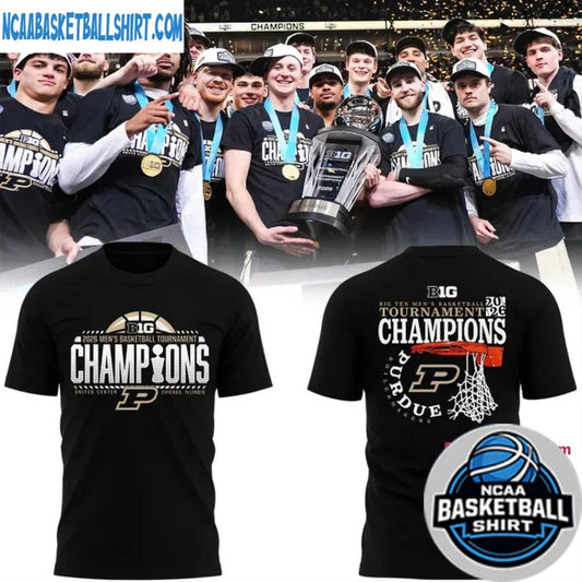 Purdue Boilermakers 2026 Big Ten Men’s Basketball Tournament Champions Logo Shirt