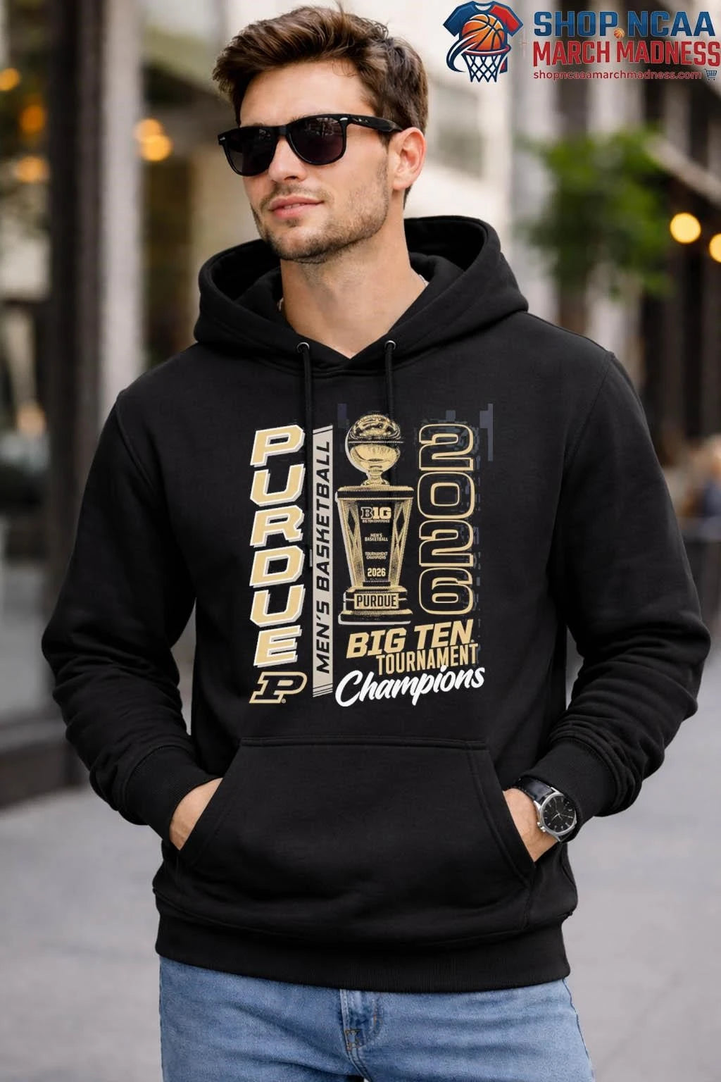 Purdue Boilermakers Big Ten Tournament Champions Trophy 2026 T-Shirt