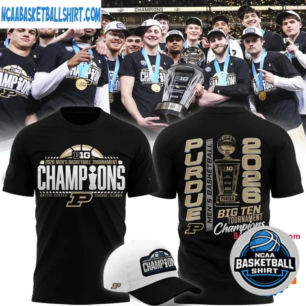 Purdue Boilermakers Men’s Basketball 2026 Big Ten Tournament Champions Logo Shirt