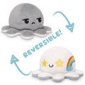 TeeTurtle Reversible Octopus Plushie (Gray + White Sparkle)