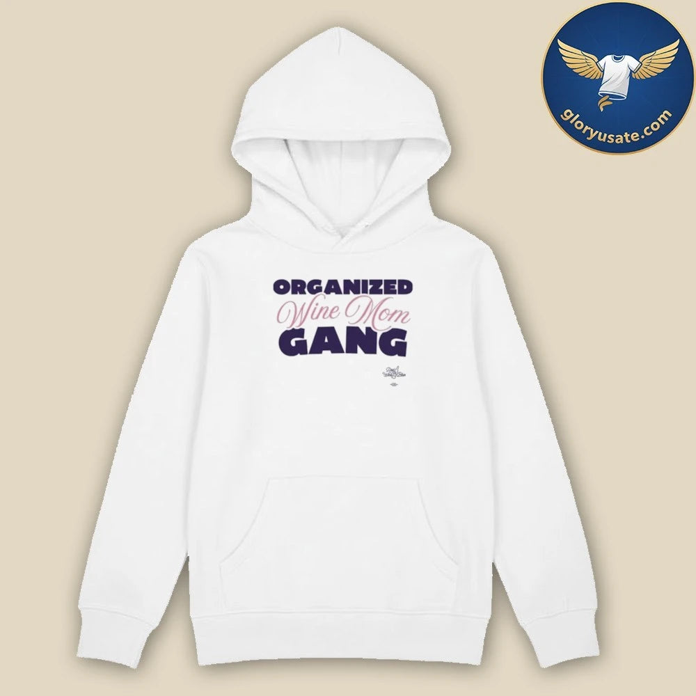 Red Wine And Blue Store Merch Organized Wine Mom Gang T-Shirt