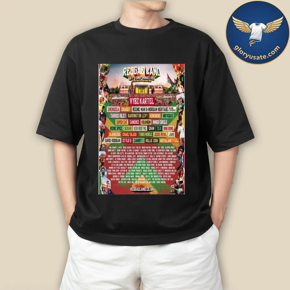 Reggae Land Milton Keynes Bowl August 1-2 2026 Tour Poster Shirt