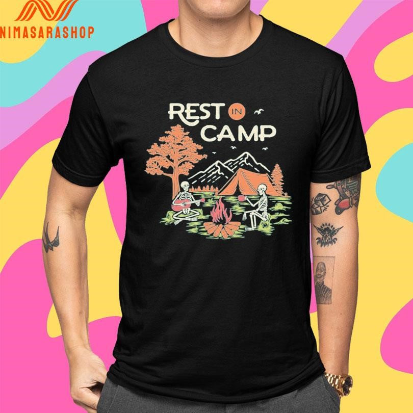 Rest In Camp Skeletons Shirts