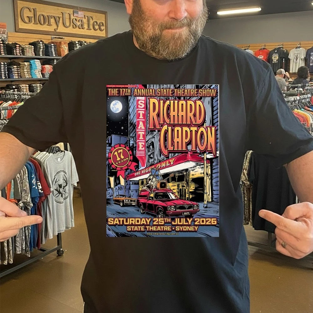 Richard Clapton Concert Poster At State Theatre In Sydney NSW On July 25 2026 17th Annual State Theatre Show Retro Comic City Night Shirt