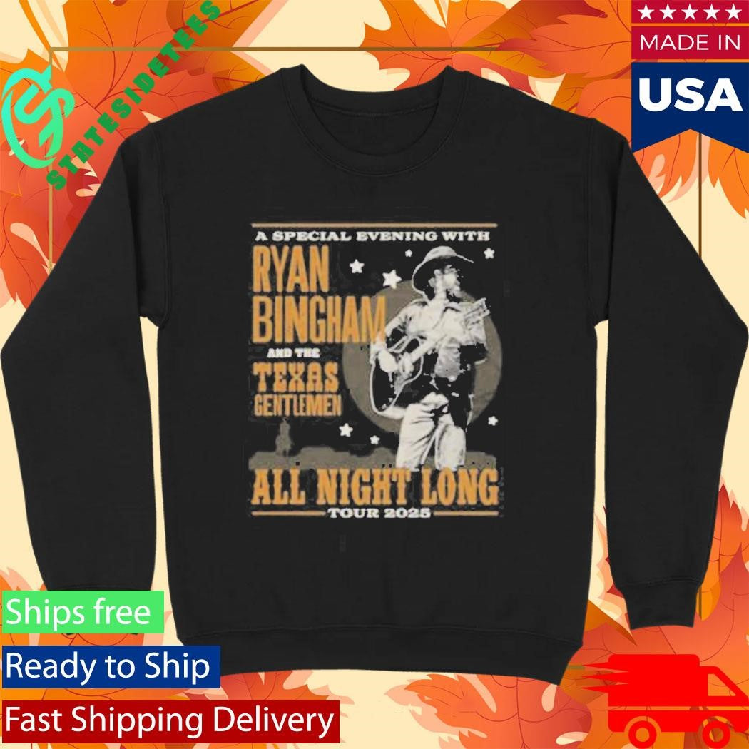 Ryan Bingham 2025 All Night Long Fall Tour Shirt