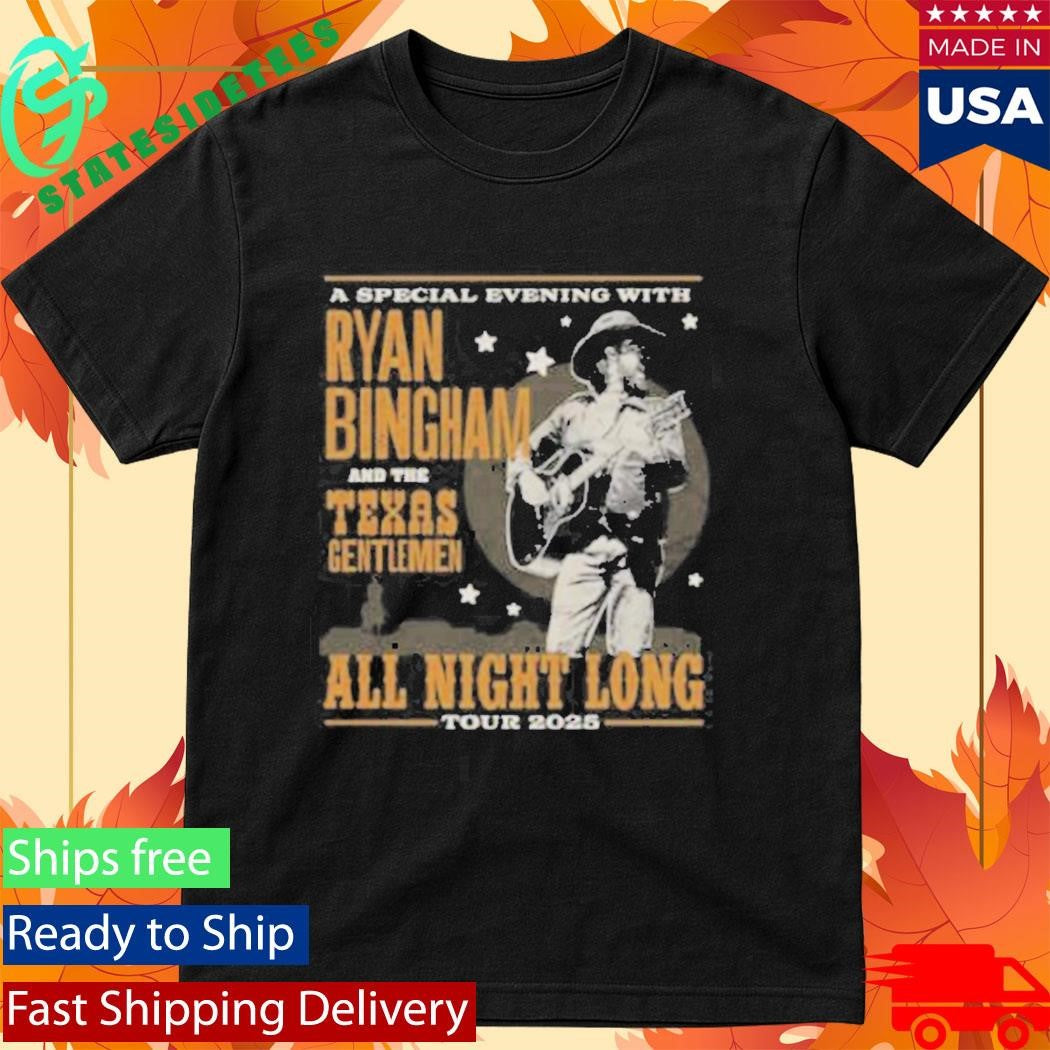 Ryan Bingham 2025 All Night Long Fall Tour Shirt