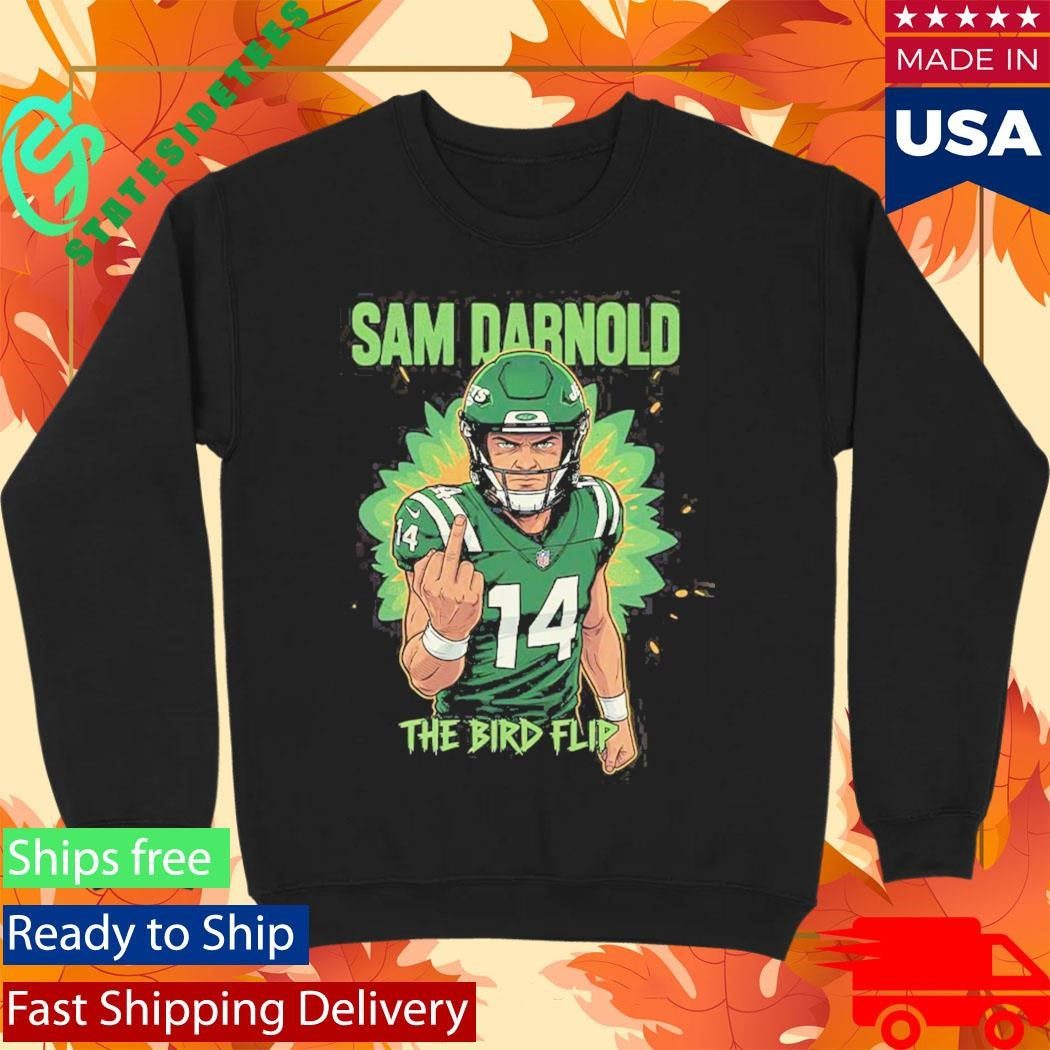 Sam Darnold The Bird Flip Shirt Flipping The Bird Graphic T-Shirt