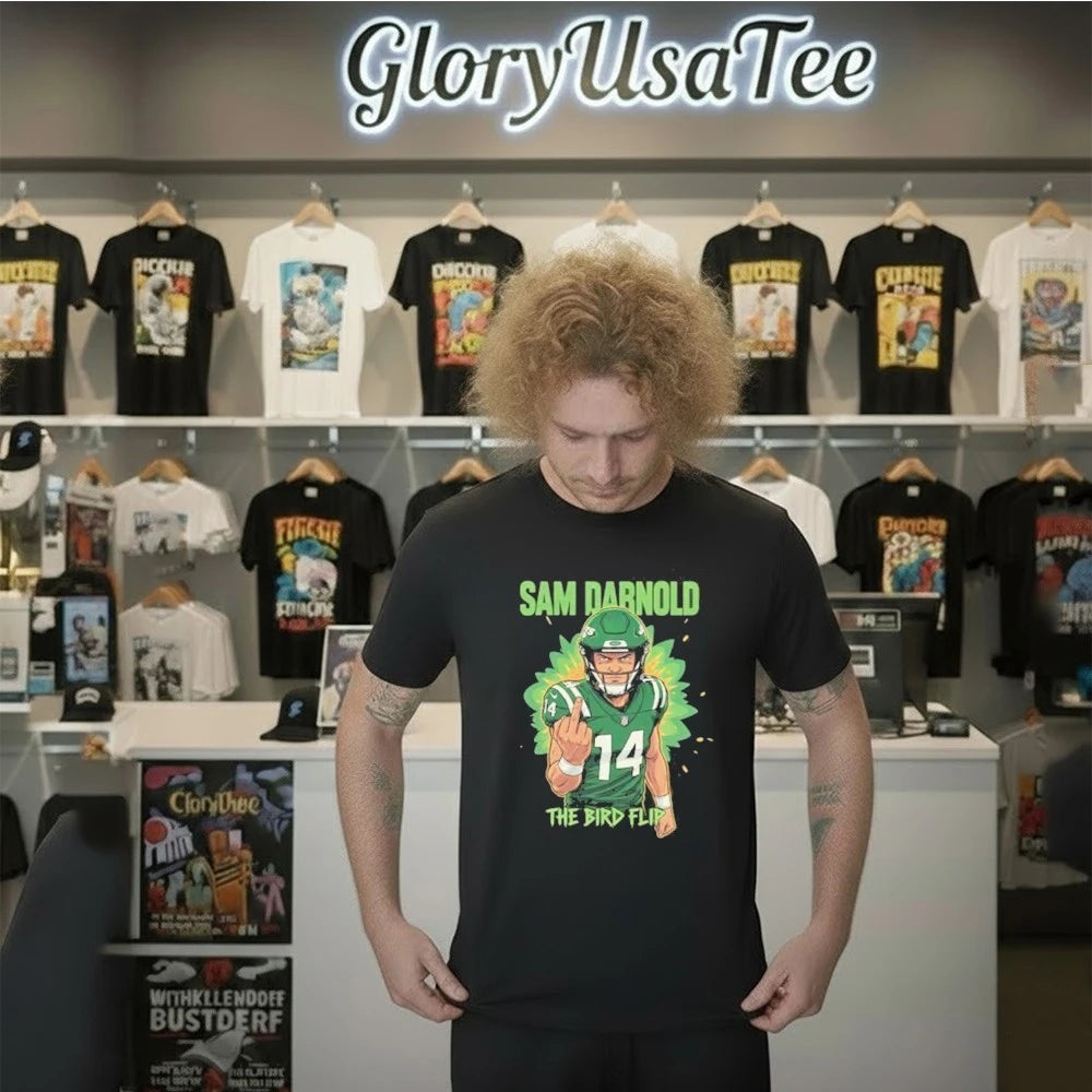 Sam Darnold The Bird Flip Shirt Flipping The Bird Graphic Shirt