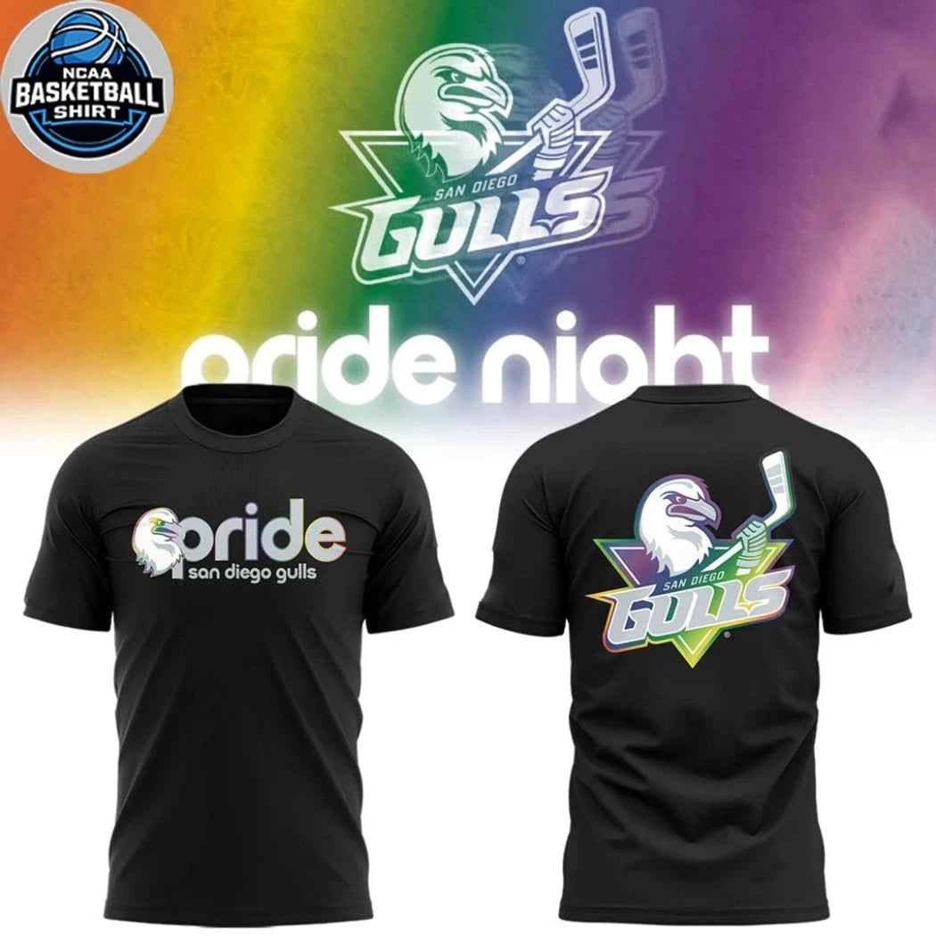 San Diego Gulls Pride Night 2026 Logo Two Sided Shirt