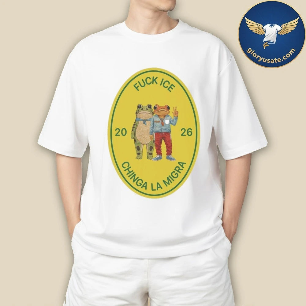 Sapo Concho Amigos Fuck Ice Sticker Boxy Shirt