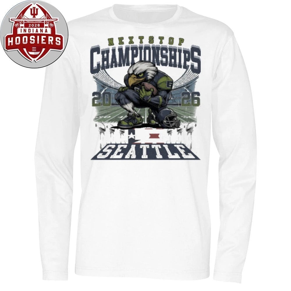 Seahawks Next Stop Championships Football Mascot T-Shirt